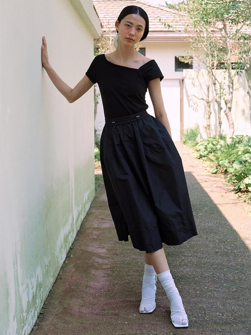 kuho plus Banding Volume Skirt_Black