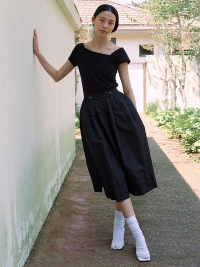 kuho plus Banding Volume Skirt_Black