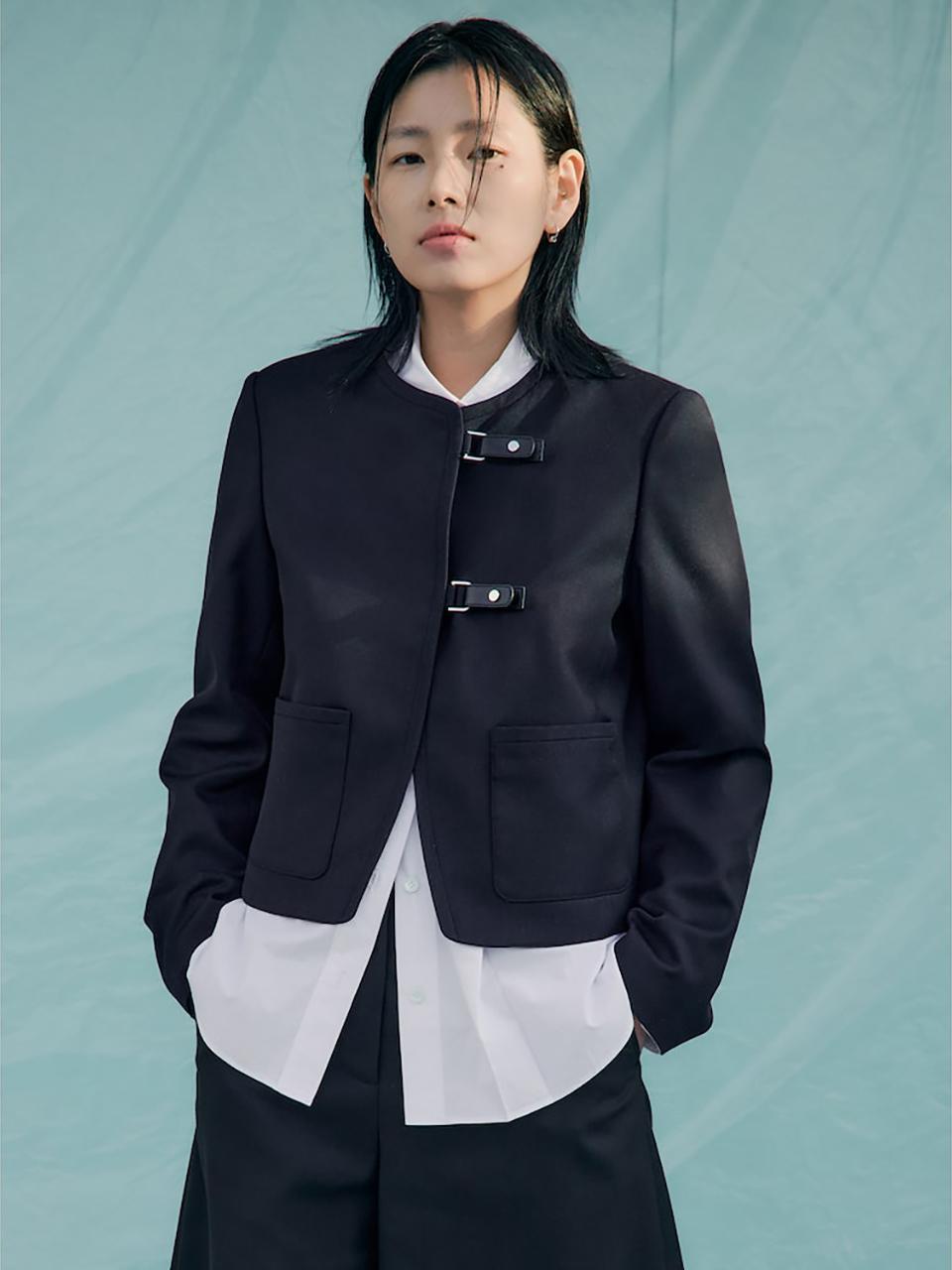 kuho plus Buckle Short Slim Blazer [Navy] (KE5211M09R)