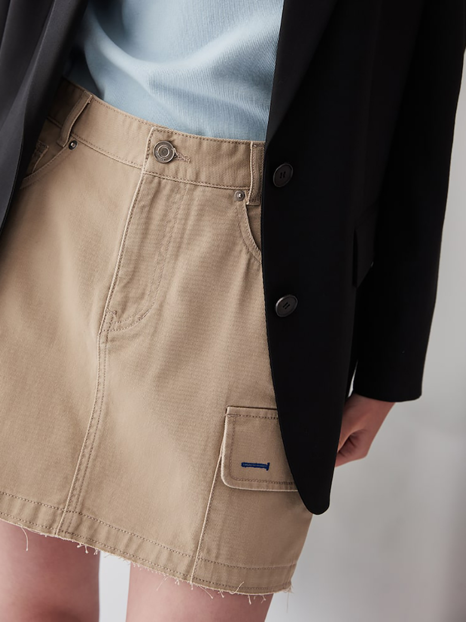 kuho plus Cargo Pocket Mini Skirt _Beige