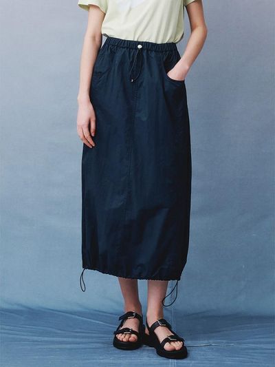 kuho plus Casual Banding Long Skirt  Ash (KE4327M054)