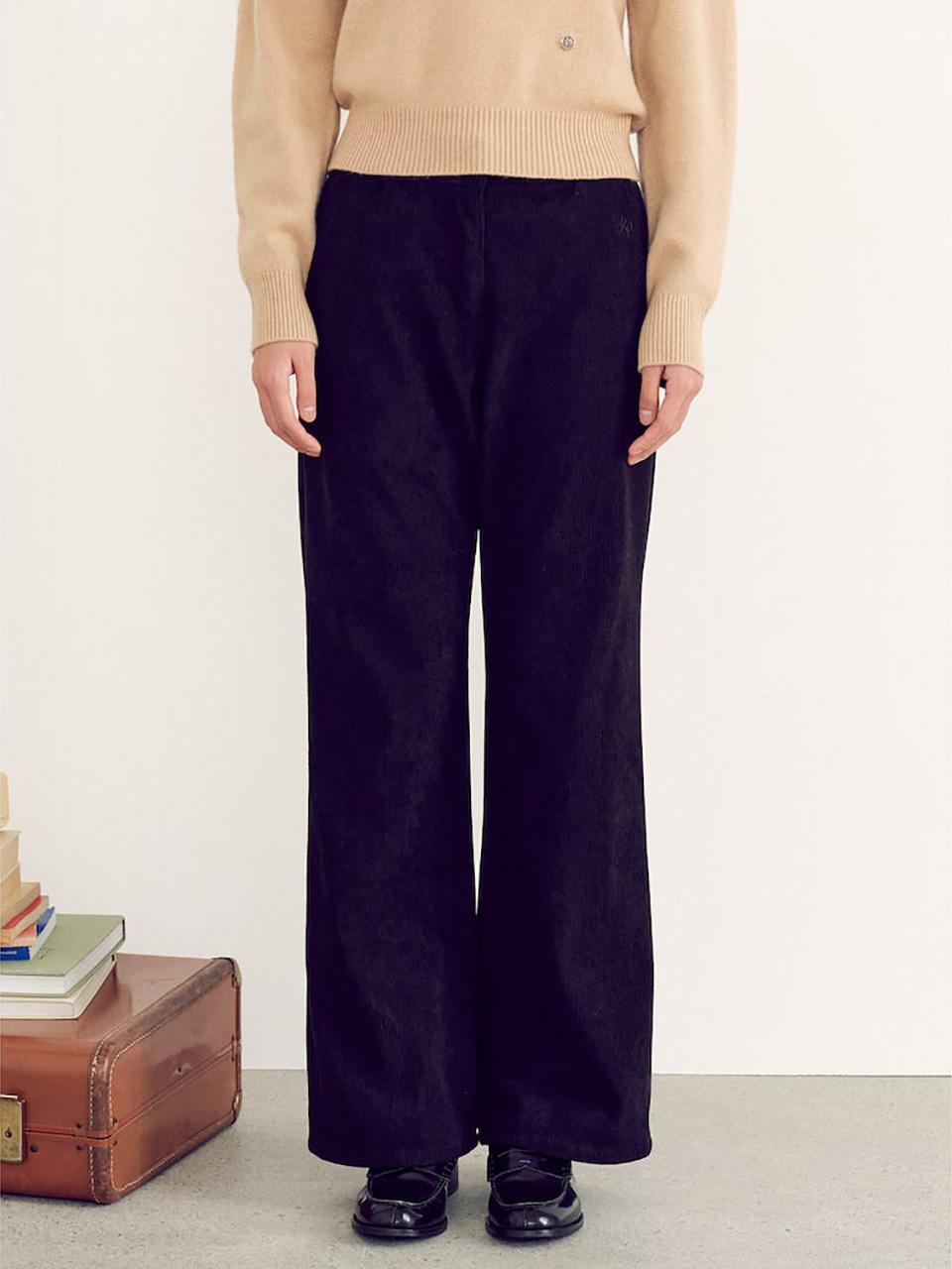 kuho plus Corduroy Banding Pants - Black