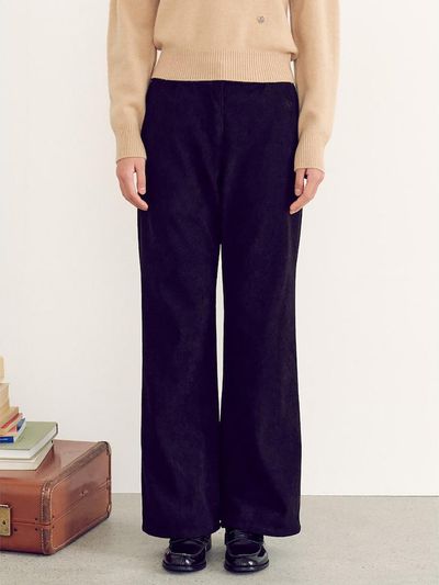 kuho plus Corduroy Banding Pants - Black