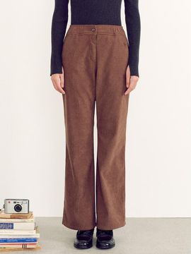 kuho plus Corduroy Banding Pants - Yellowish Brown
