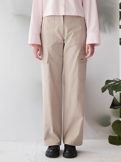 kuho plus Cotton Cargo Pants _Beige