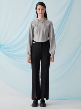 kuho plus Cut-out Slim Bootcut Pants _Black