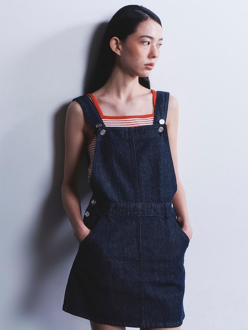 kuho plus Denim Overall Dress Navy (KE4371M51R)