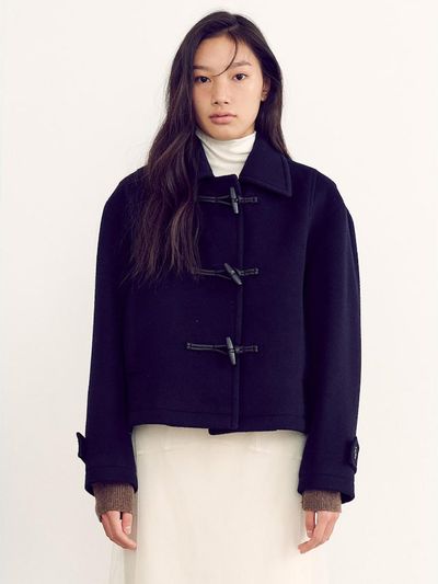 kuho plus Duffle Short Coat - Navy