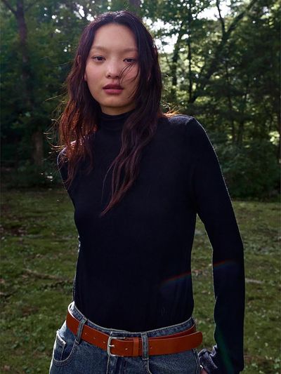 kuho plus Essential Color Turtleneck T-shirt - Black