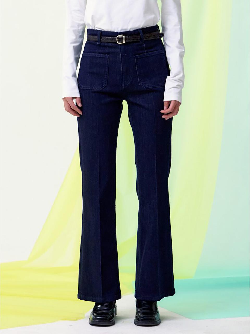 kuho plus Outpocket Slim Bootcut Stretch Denim Pants [Navy] (KE5121M54R)