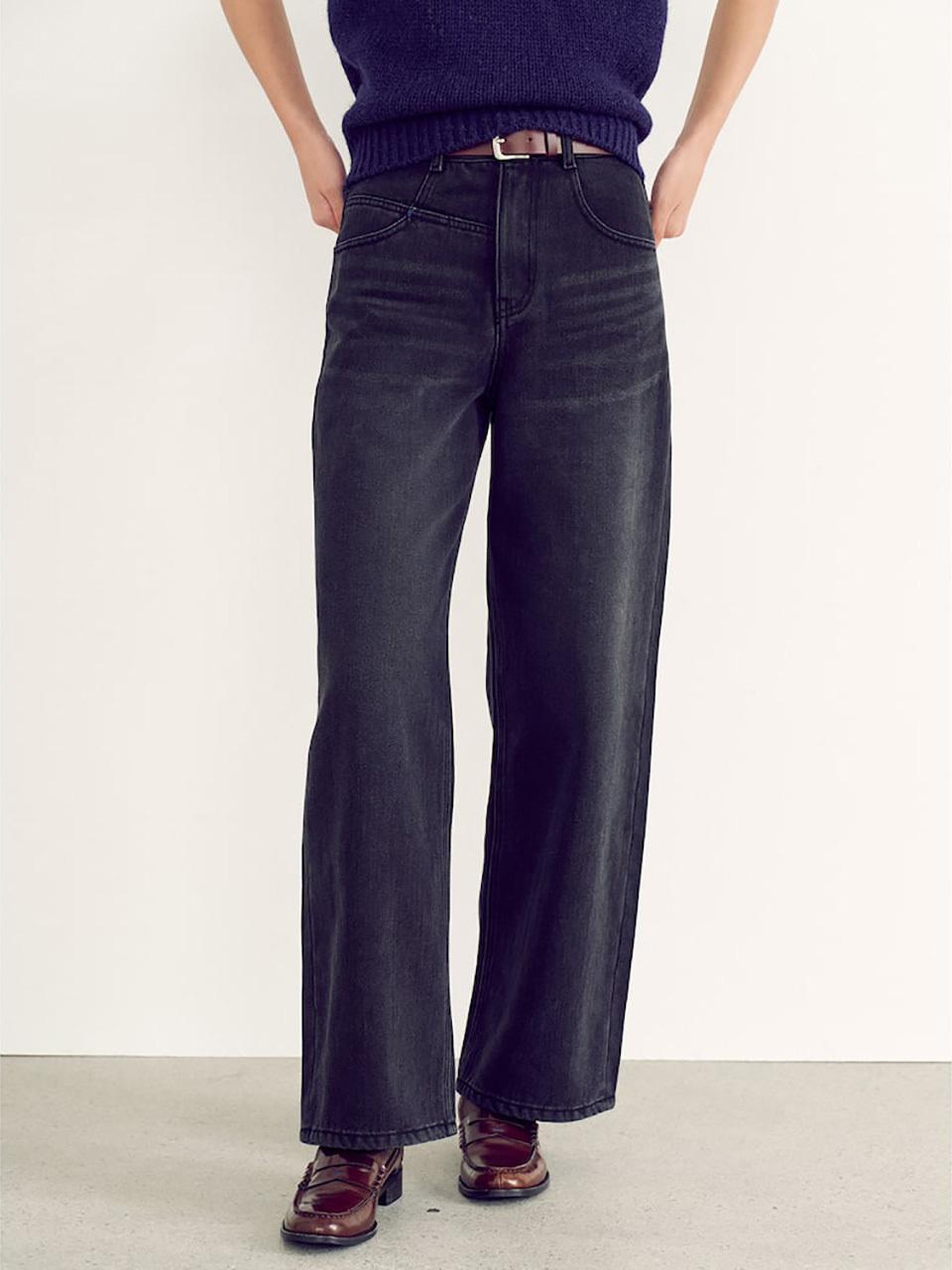 kuho plus Pocket Point Semi-wide Warm Denim - Ash