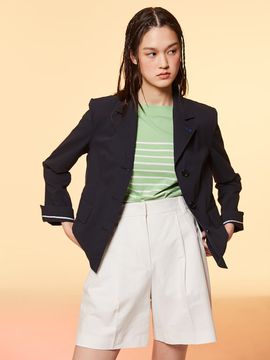 kuho plus Semi Flared Tuck Shorts_White (KE3321M061)