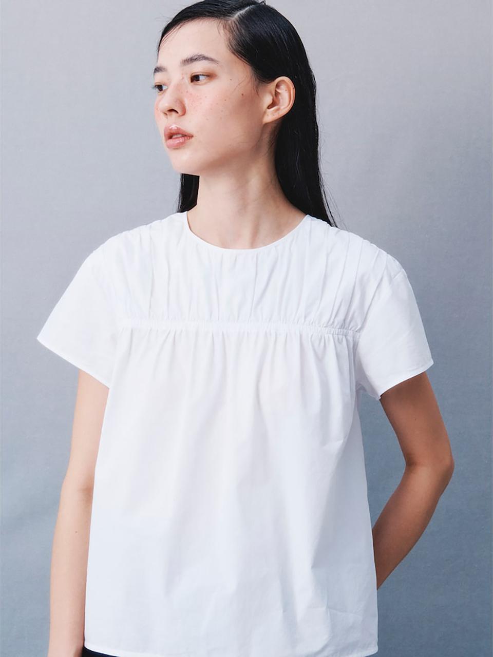kuho plus Shirring Detail Blouse White (KE4360M061)
