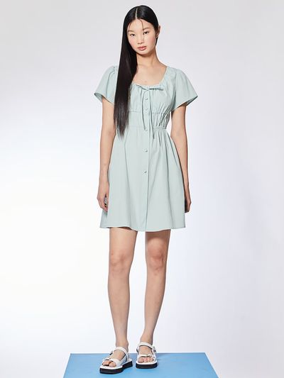 kuho plus Shirring Mini Dress