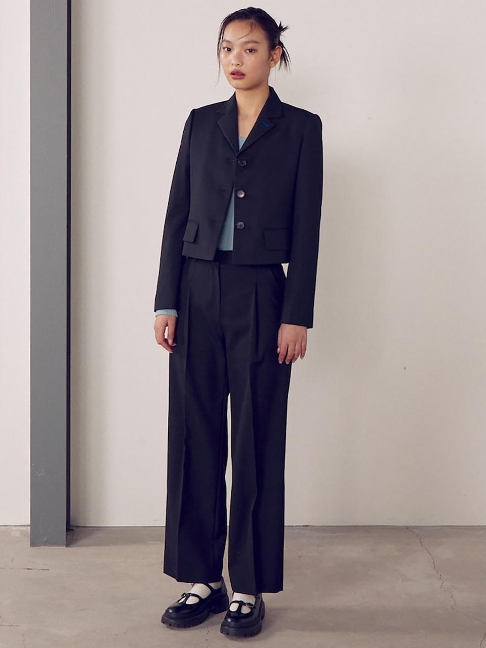 kuho plus Signature Semi Wide Pants_Black