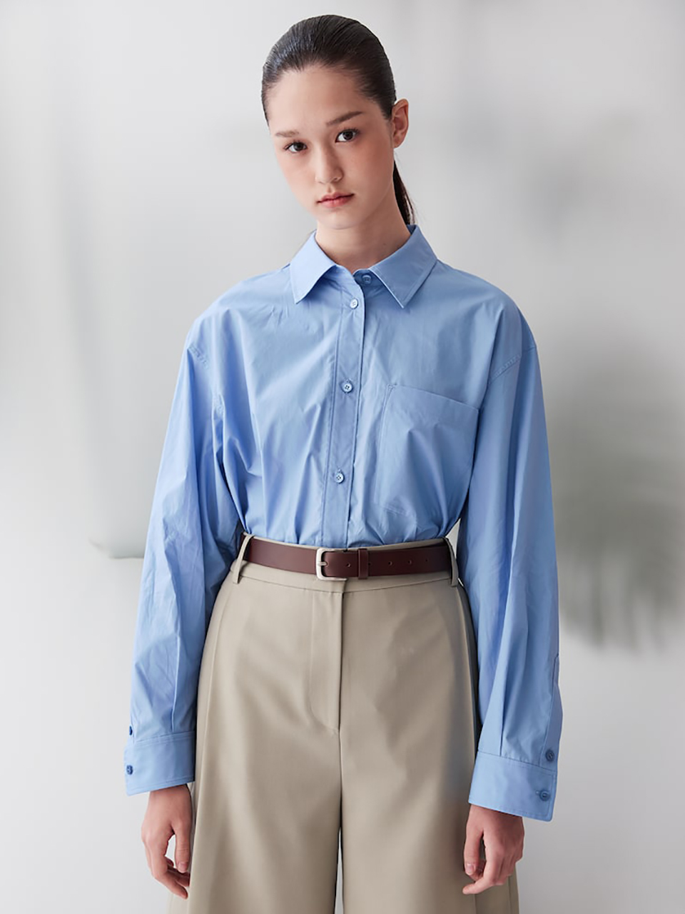 kuho plus Signature Sleeve Point Semi Oversized Fit Shirt