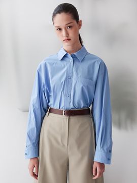 kuho plus Signature Sleeve Point Semi Oversized Fit Shirt