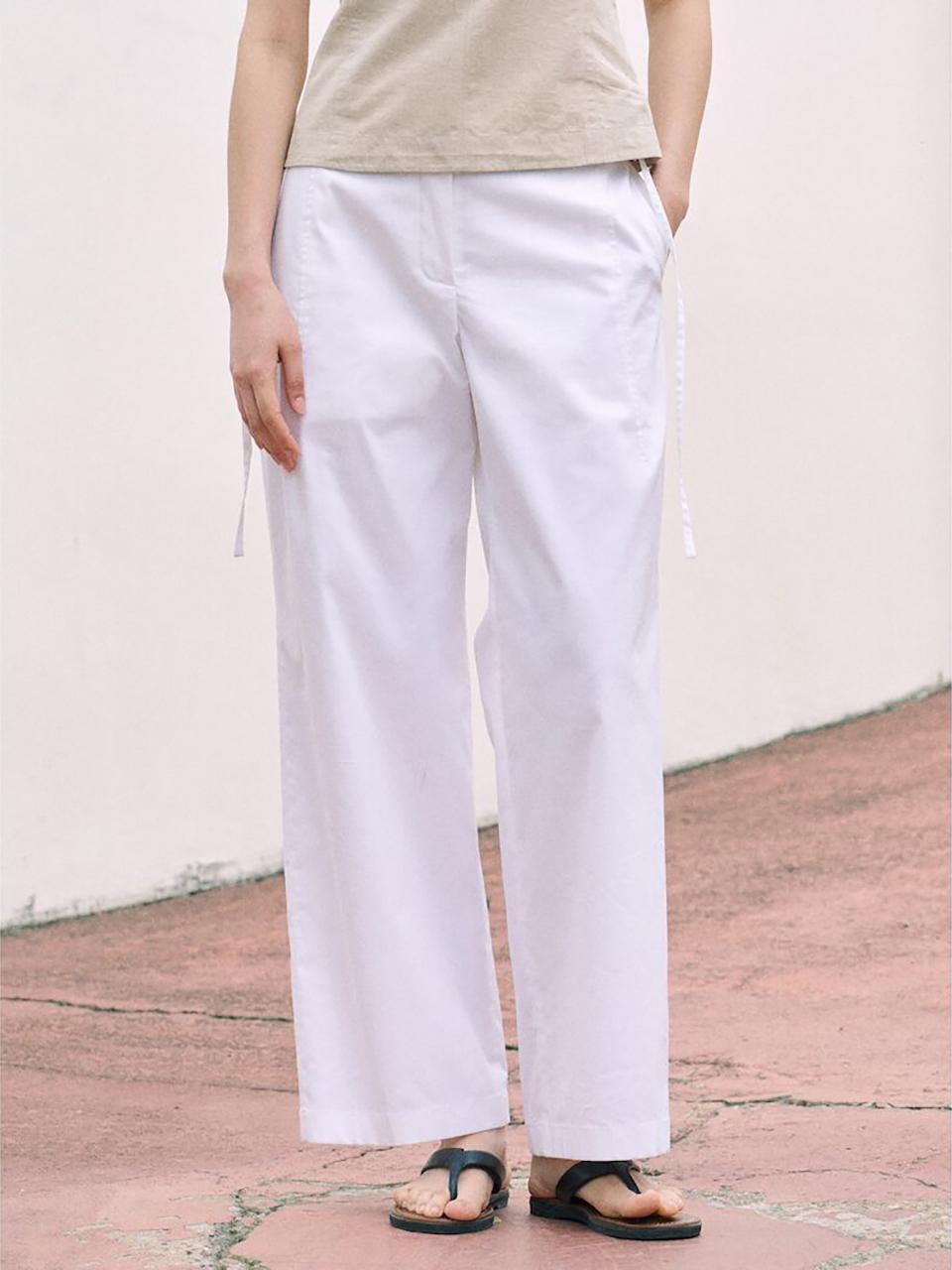 kuho plus Strap Point Summer Pants (White)