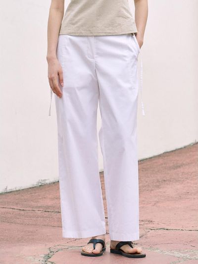 kuho plus Strap Point Summer Pants (White)
