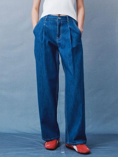kuho plus Summer Signature Semi Wide Denim Pants