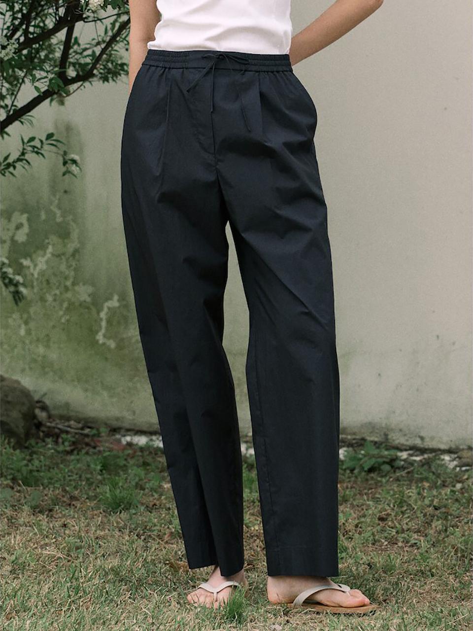 kuho plus Tuck Banding Wide Pants_Black
