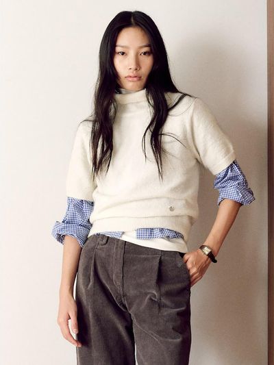 kuho plus Turtleneck Short Sleeve Knit Pullover