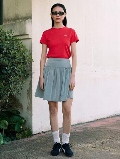 kuho plus Volume Mini Skirt (Light Grey)