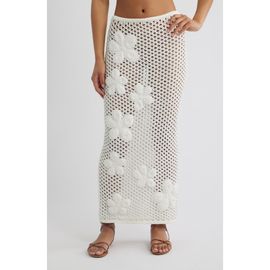 Kulani Kinis Kulani Kinis Applique Floral Knit Maxi Skirt