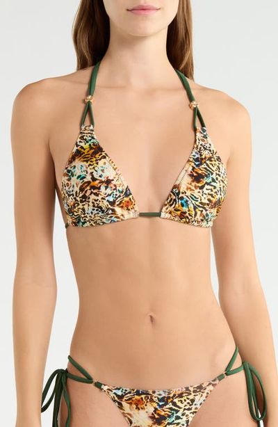 Kulani Kinis Kulani Kinis Beaded Halter Bralette Bikini Top