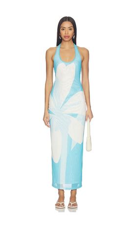 Kulani Kinis Kulani Kinis Mesh Halter Maxi Dress