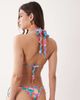 Kulani Kinis Kulani Kinis Paradise Pop lettuce edge thong tie side bikini bottom in multi floral - 4