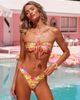 Kulani Kinis Kulani Kinis peachy pocket bandeau bikini top in orange multi - 1