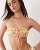 Kulani Kinis Kulani Kinis peachy pocket bandeau bikini top in orange multi - 4