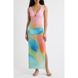 Kulani Kinis Kulani Kinis Plunge Mesh Maxi Dress