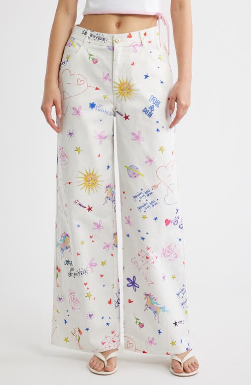 Kulani Kinis Kulani Kinis Printed Straight Leg Jeans