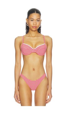Kulani Kinis Kulani Kinis Scallop Crochet Underwire Bra Bikini Top