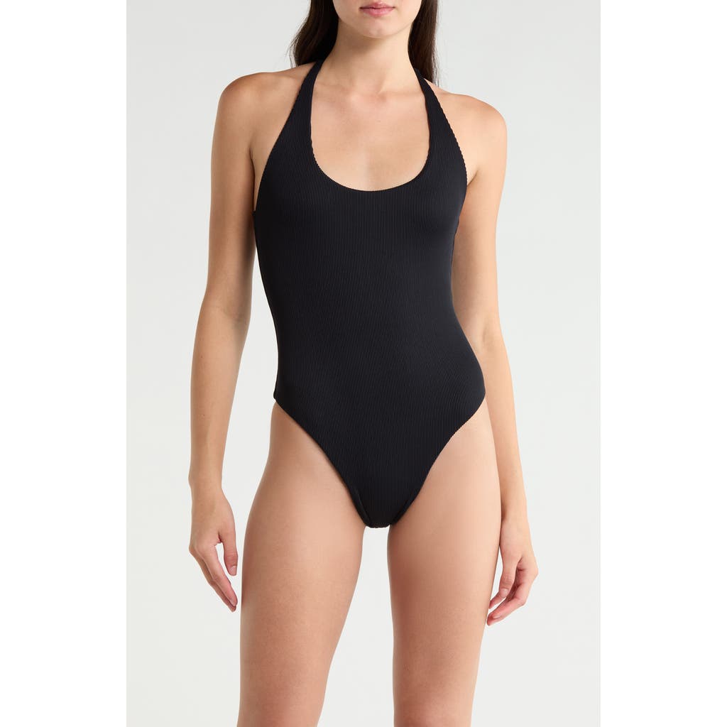 Kulani Kinis Kulani Kinis Scoop Neck Halter Cheeky One-Piece Swimsuit