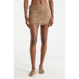 Kulani Kinis Kulani Kinis Sequin Double Tie Cover-Up Miniskirt