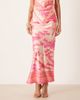 Kulani Kinis Kulani Kinis Sippin Pretty drawstring maxi skirt in pink multi - 2