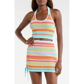 Kulani Kinis Kulani Kinis Stripe Knit Halter Crop Tank