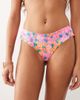 Kulani Kinis Kulani Kinis Summer Glow lettuce frill thong bikini bottom in multi - 3