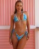 Kulani Kinis Kulani Kinis tidal glow tieside cheeky bikini bottom in bright blue - 1