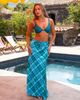 Kulani Kinis Kulani Kinis Tropic Dip drawstring maxi skirt in blue multi - 1
