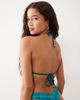 Kulani Kinis Kulani Kinis Tropic Dip frill halter bralet bikini top in blue multi - 2