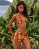 Kulani Kinis Kulani Kinis vintage vacay halter bikini top in mid brown - 1