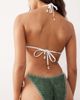 Kulani Kinis Kulani Kinis Wild Wonder lace stitch ring tie side bikini bottom in green leopard - 3