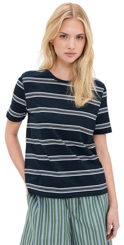 KULE KULE The Modern Stripe Tee Navy/White Mixed Stripe