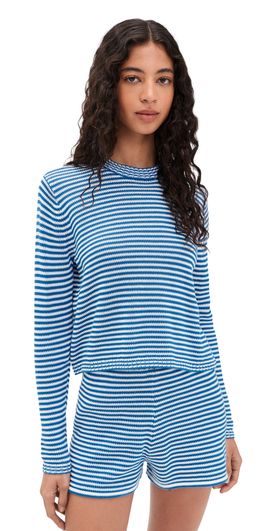 KULE KULE The Peyton Sweater Royal/White