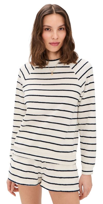 KULE KULE The Terry Franny Pullover Cream/Navy