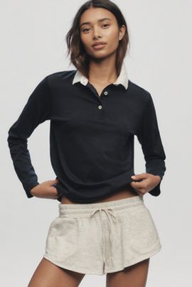 KULE Long-Sleeve Organic Cotton Rugby Top